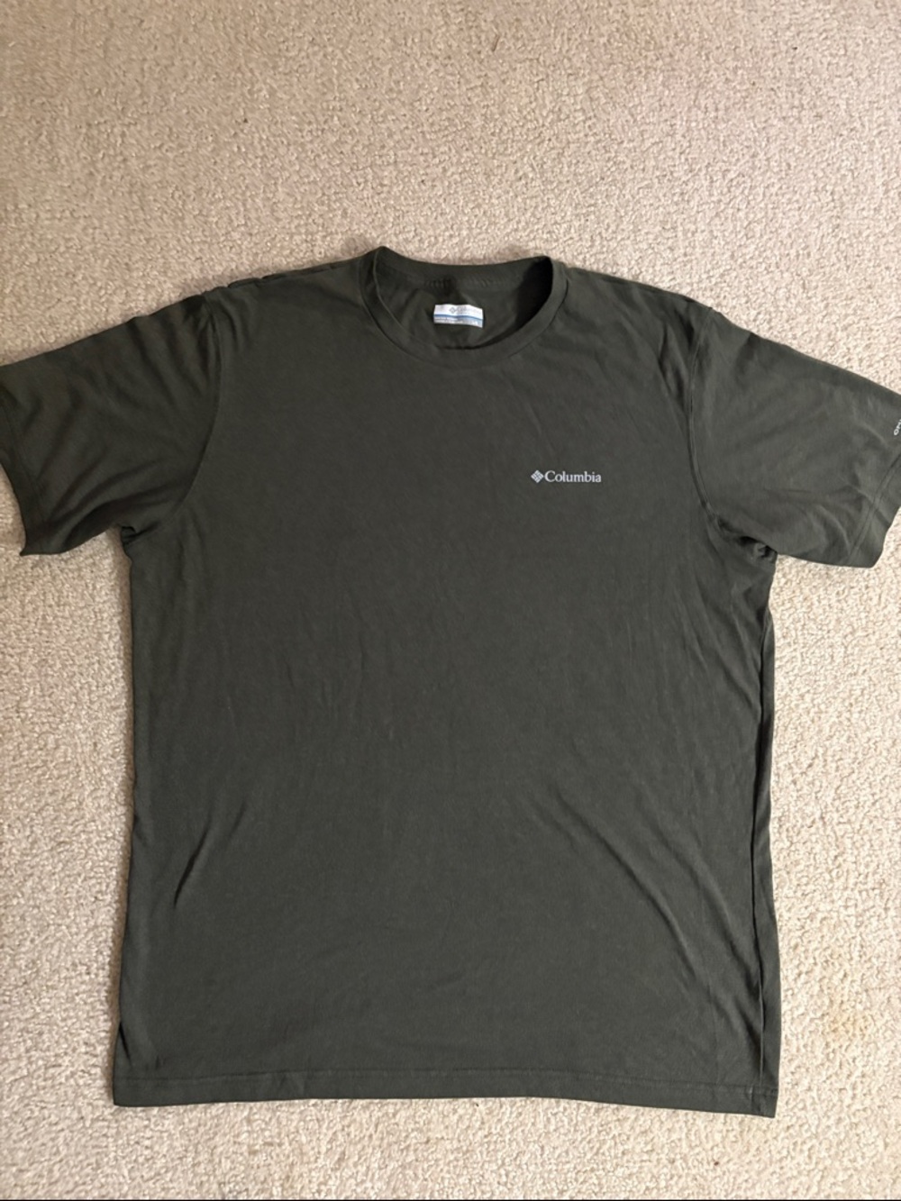 Columbia Men's Dark Olive Green Short Sleeve Logo Tee